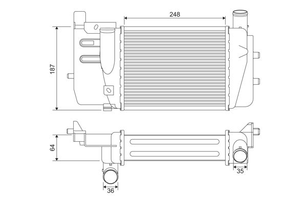 VALEO 818369 Turbo Radyatörü Toyota Vitz