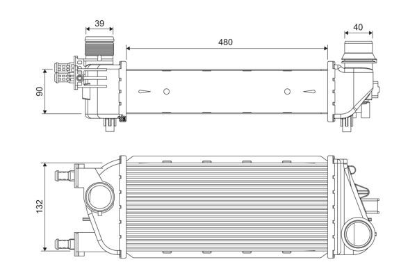 DENSO DIT13003 Intercooler. Charger Lancia Ypsilon 312/846 11-
