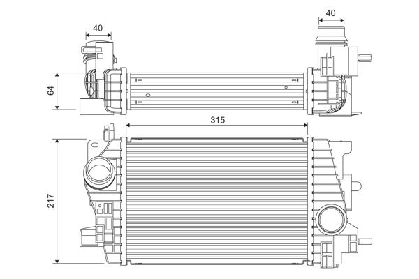 42-3216 Turbo Radyatoru (Intercooler) Opel Meriva B 1.6 Cdti - 1.7 Cdti 2010-