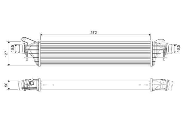 42-3230 Turbo Radyatoru (Intercooler) Opel Corsa E 1.0 2014- (Turbo Sensorlu)
