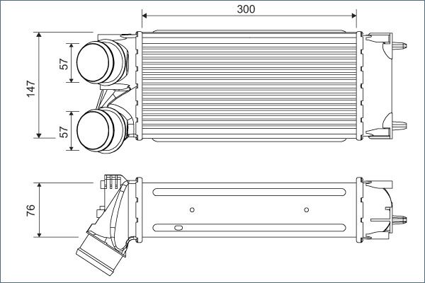 VAL-818841 Turbo Radyatoru Intercooler (Peugeot  308  3008  5008 /Citroen  C4  Picasso  Ds5  C4 Ii Ds4  1.6thp)
