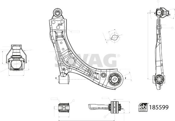 SWAG 33109998 Salincak Ön Sağ Ford Focus 18> Rotilli 1.5 Ecoblue Febi 185599