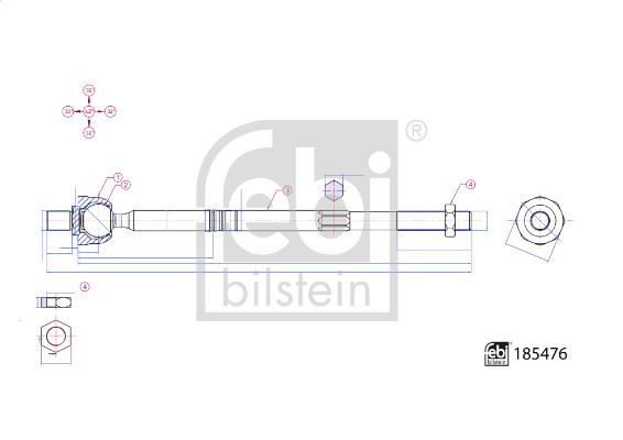 FEBI 185476 Rot Mili Ford