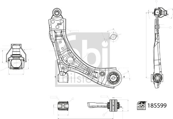 FEBI 185599 Salincak Ön Sağ Ford Focus 18> Rotilli 1.5 Ecoblue