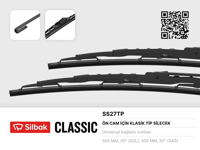 SILBAK SS27TP Silecek Süpürgesi 500mm Vega
