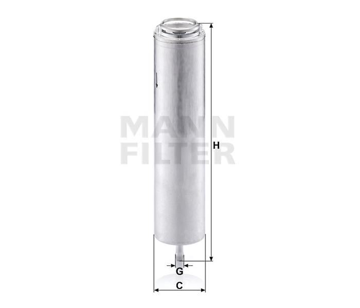 MANN WK5002 Yakit Filtresi Bmw M47 N47 M57 N57 E81 E82 E87 E88 E60 E61 F07 F10 F06 E65 E66 F01 E70 F15 E71 F16