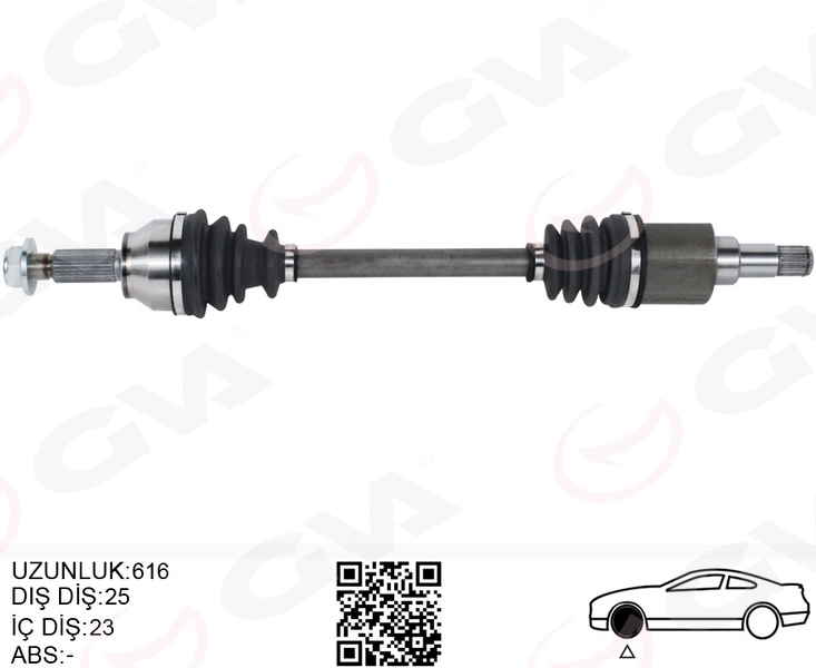 GVA 4433101 On Aks Komple Sol Ford Transit Courier 1.5 -1.6 Tdci 14>