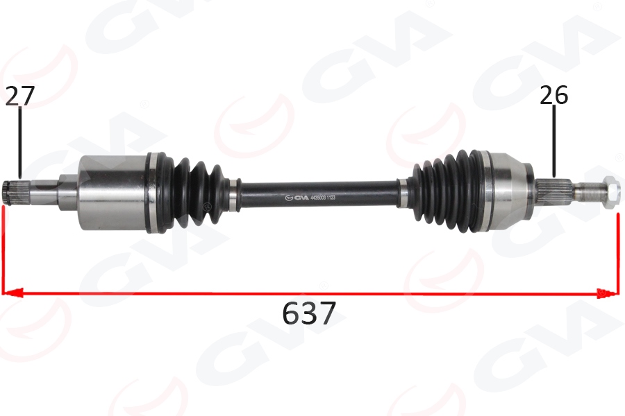 GVA 4435003 On Aks Komple Sol Focus Iii 11 >17 C Max 10 >17 1.0 Ecoboost 1.5 Tdci 1.6 Tdci