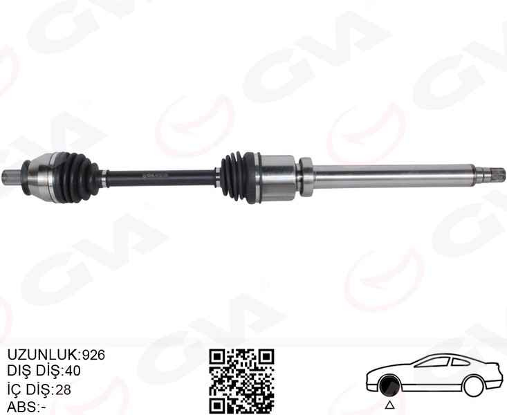 GVA 4437002 On Aks Komple Sag Mondeo Iv 2.0 Tdci 07>14 Otom.