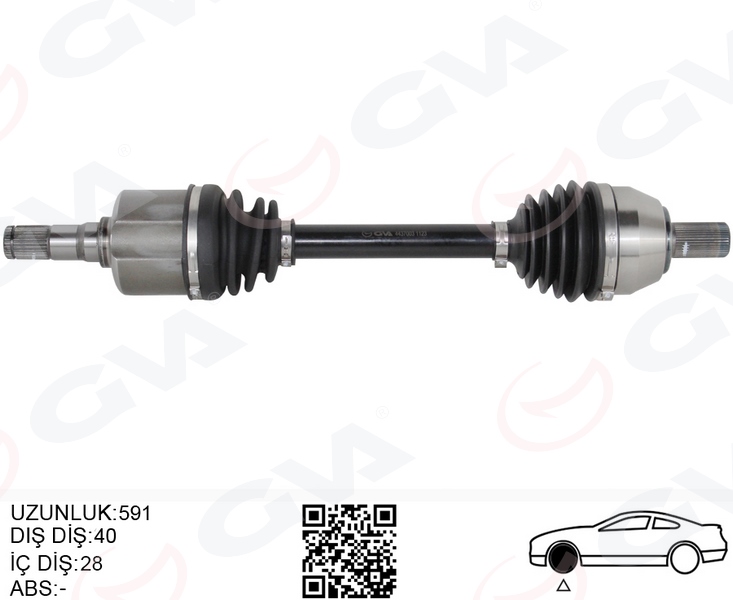 GVA 4437003 Ön Aks Komple Sol Ford Mondeo Iv 2.0 Tdci 07>14 Otom.