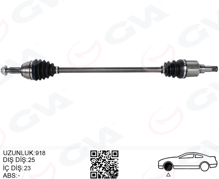 VEKA FD-8081 Komple Aks Sag On Uzunluk 918 Mm Ford Tourneo Courier 1.5 Tdci M-T 2018-