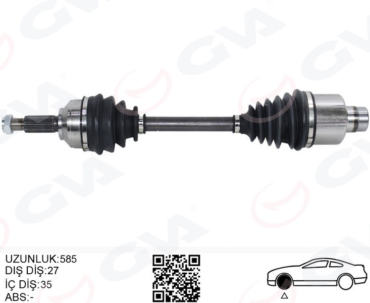 GVA 4437004 On Aks Komple Sag Mondeo Iii 1.8 - 2.0 16v- 2.0tdci 00>07
