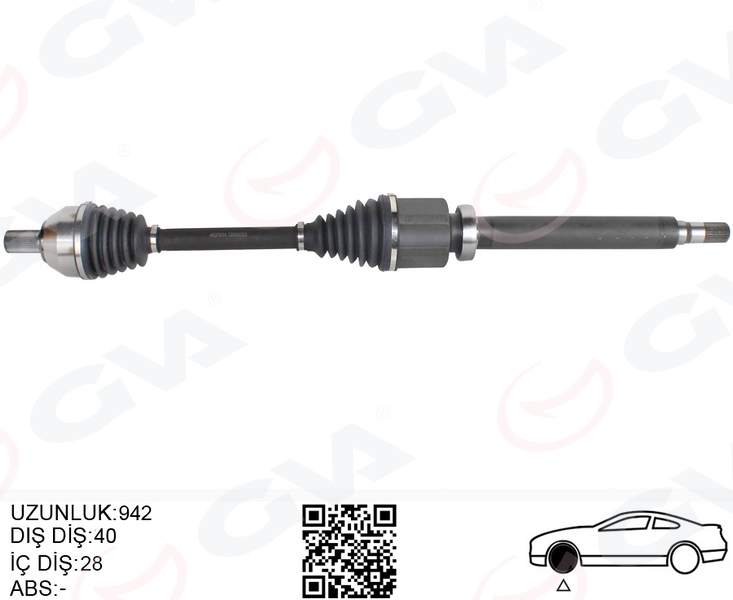 GVA 4437014 Ön Aks Komple Sağ Ford Mondeo Iv 2.0 Tdci 07>14