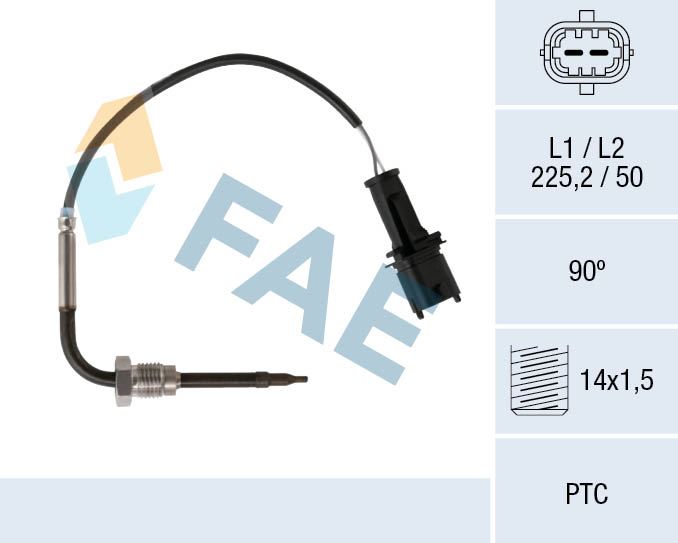 FAE 68091 Egzoz Sicaklik Sensörü Konum 1 Insignia A-Astra J-Zafira C 2.0 Cdti A20dth
