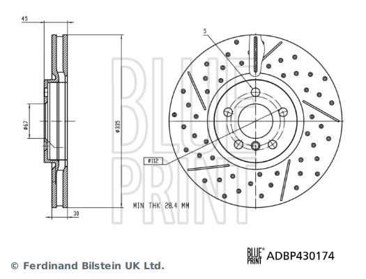 BLUEPRINT ADBP430174 Fren Diskimini Bmw Mini Bmw Cooper 3 F55 Cooper 3 F56 Cooper 3 F57 Cooper 3 All4 Clubman F54 Cooper 3 Clubman F54 Cooper 3 D F55 Cooper 3 D F56 Cooper 3 D F57 Cooper 3 D Clubman F