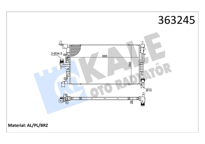 16-3575B Su Radyatoru Brazing Dacia Duster (Xjd) 1.5 Blue Dci 2021-