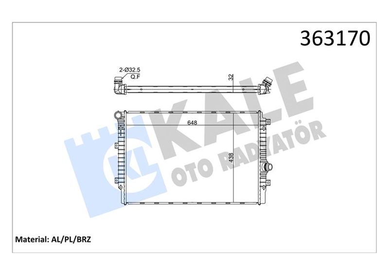KALE 363170 Volkswagen Golf V 03 > 1.4/1.6fsi 1.6 16v 2.0fsi Golf Vi 08 > 1.6 16v Eos 06 > 1.6/2.0fsi Jetta Iii 05 > 1.6fsi 1.6 16v 2.0fsi Caddy Iii 04 > 1.4/1.6 16v 2.0sdi Touran 03 > - Audi A3 03 > - Seat Toled