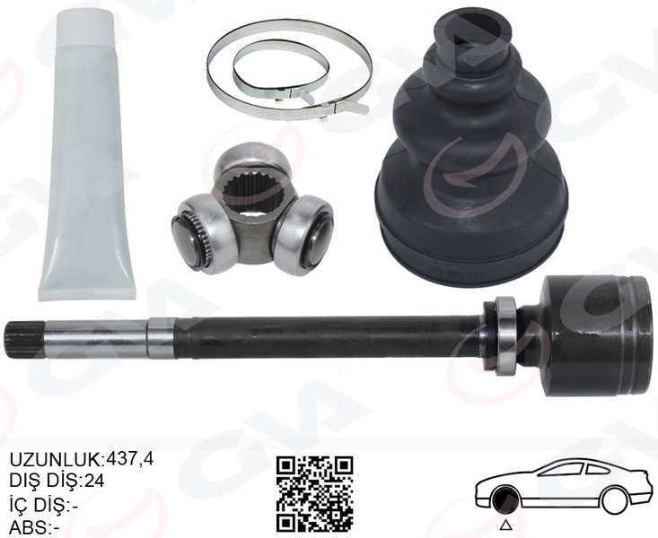 GVA 4429003KI Aks Kafasi Sag On Ic Fiat Scudo 270 1.6 Mjt 07-