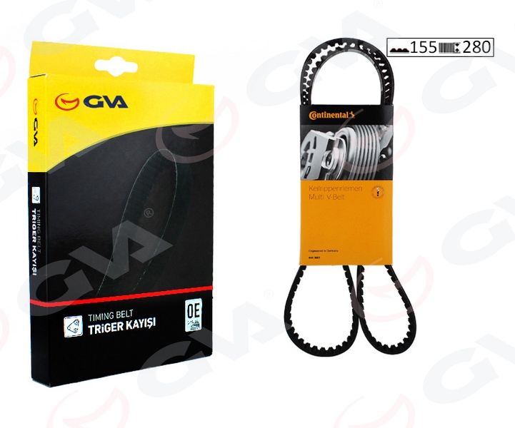 GVA 58155280 Triger Kayişi 155x280 Volvo S60 2013 >S90 2016 >V40 2014 >V60 2015 >V90 Xc40 Xc60 Xc70 Xc90