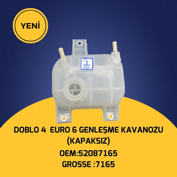 GROSSE 7165 Radyatör Ek Su Deposu Genleşme Kavanozu Kapaksiz Doblo Iv 1.3 Euro 6