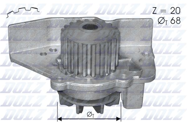 ZWP1075 Devirdaim Peugeot 306 2.0 (Xu10j4r) 1993-2002/ 406 2.0i (Xu10j4r) 1995-2004/ 605 2.0 (Xu10j4r) 1989-1999/ Xantia 2.0 (Xu10j4r) 1993-1998/ Xm 2.0 (Xu10j4r) 1994-2000