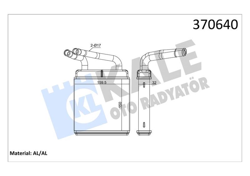 VEKA 41-3003B Kalorifer Radyatörü Brazing Ince Kazan Mitsubishi L300 2.5d 2001-2009