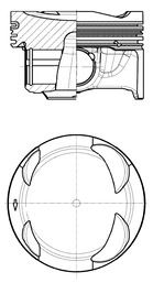 KOLBEN 41108600 Piston Segman Std Passat B8 3g2. Cb2 -1.5 Tsi-Dada Euro 6 1