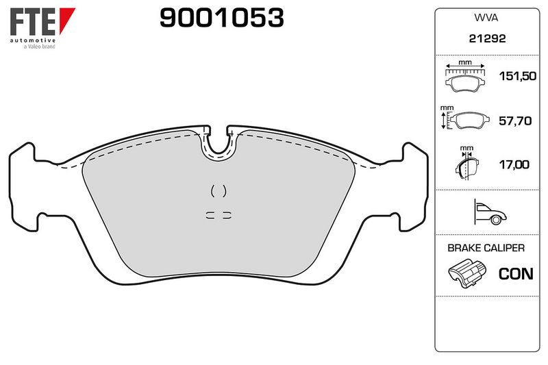 VALEO 9001053 Fren Balatasi On Bmw E46 E36 Fte