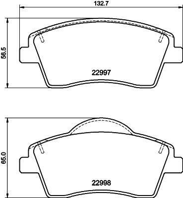 VALEO 9001364 Ön Balata Volvo Xc40 1.5t3 2019 > 2.0 D3 D4 T2 T4 T5 B4 B5 >2018 > 16 Jant Fte Kirmizi Kutu