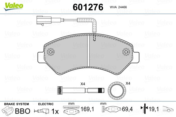 VALEO 9001072 Ön Fren Balatasi Boxer-Ducato-Jumper 06>16