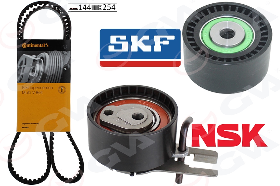 GVA 59T4312C Eksantrik Gergi Kiti 144 Diş Euro4 P206-P307-C1-C2-C3-Nemo-Bipper-Fiesta 02> 1.4 Hdi-Tdci