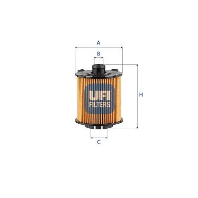 UFI 25VCC01 Yağ Filtresi Volvo S60 Iii 18> S90 20 > Xc40 18> Xc60 17 Xc90 16>21 Diş Çap 77 Mm İç Yari Çap 114 Mm İç Yari Çap 238.2 Mm Yükseklik104.7 Mm