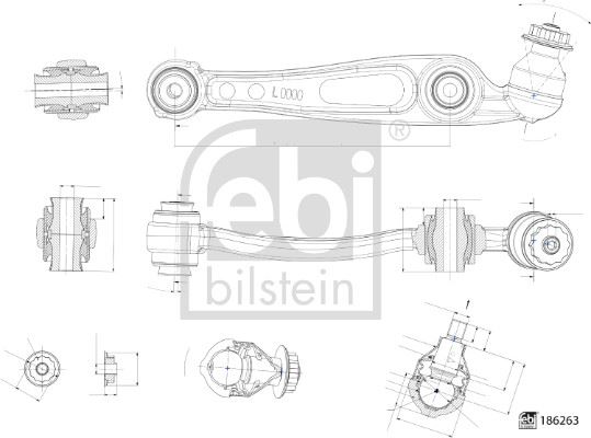 FEBI 186263 Land Rover Salincak Yataklar Mafsal Ve Emniyetli Somun İle
