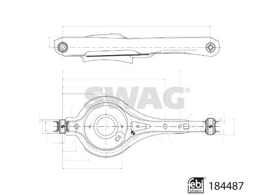SWAG 33109399 Salincak Arka Alt Ford Kuga 13> Febi 184487 Febi 184487