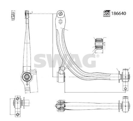 SWAG 33110489 Alt Salincak Komple Sol Citroen C5 01>08