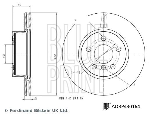 BLUEPRINT ADBP430164 Fren Diski 2 G42 3 G20 3 G21