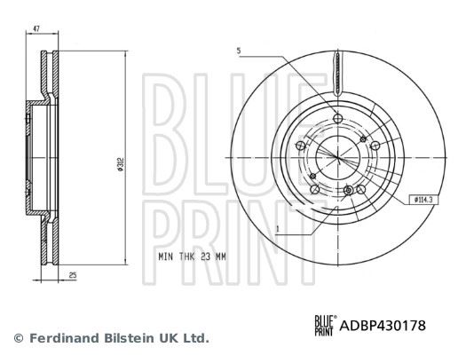 BLUEPRINT ADBP430178 Fren Diski