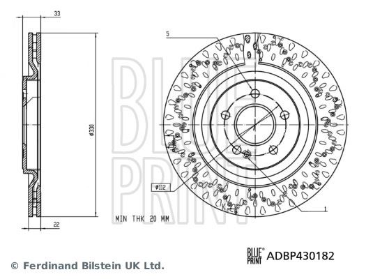 BLUEPRINT ADBP430182 Fren Diski Arka 4-Matic Mercedes W177 V177 C118 H247