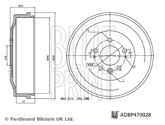 BLUEPRINT ADBP470028 Fren Kampanasi Amarok 2h Amarok 4motion 2h