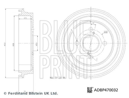 BLUEPRINT ADBP470032 Fren Kampanasi Vitz Iii Vitz Iii 4x4 Yaris Ii Yaris Iii Yaris Iii 4x4