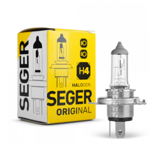 SEGER 206495 Ampul H4 12v 100/90w P43t Standart Yenileme 3.500k. Yüksek Güç P43 Tirnakli