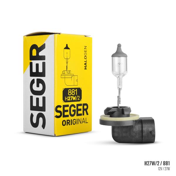 SEGER 208246 Ampul H27w/2 881 12v 27w Pgj13 Eğri Soket Standart Yenileme 3.500k Standart Işik