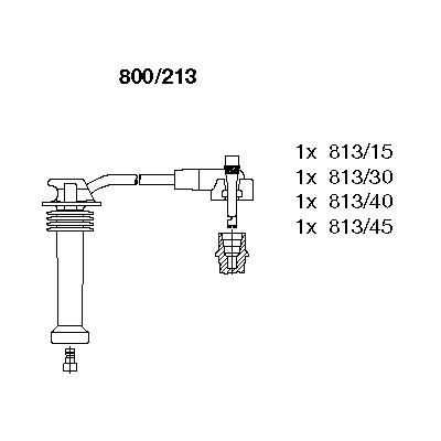 BREMI 800.213 Buji Kablosu Takim Ford Escort-Mondeo 93> 1.6/1.8/2.0 Zetec