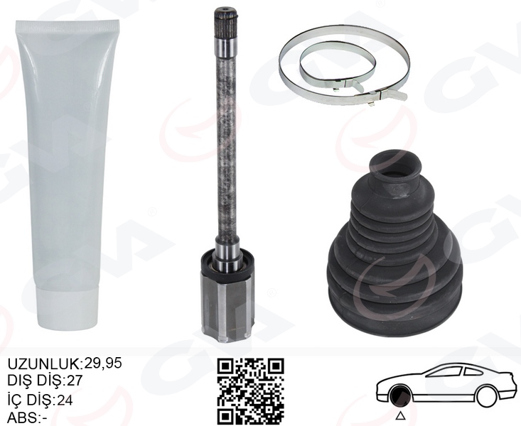 GVA 4499114 Aks Mili Ön İç Sağ Bmw F10 F12 F13 F06 Xdrıve Sanziman Tarafi Uzunluk-> 485mm