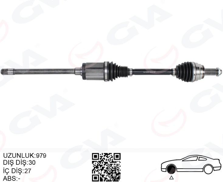 GVA 4499198 Komple Aks Ön Sağ Bmw X5 E70 F15 X6 F16 E71 E72 973mm