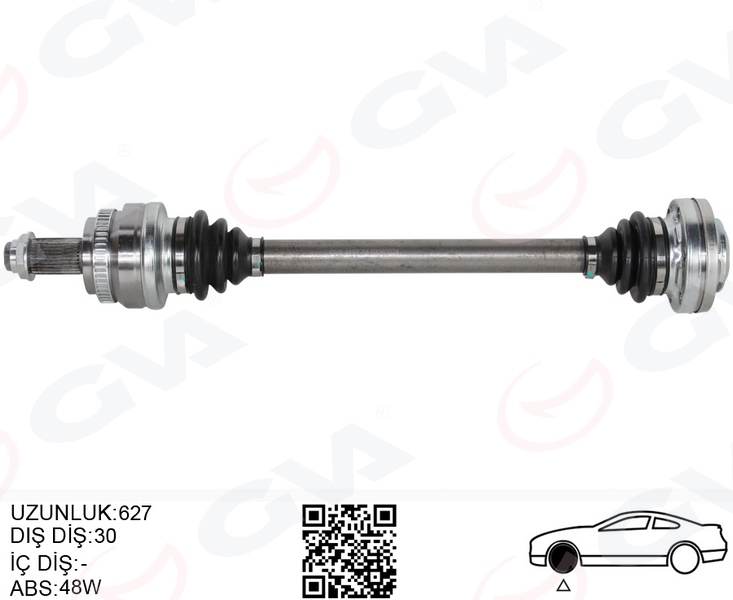 GVA 4499204 Komple Aks Arka Sol Bmw X3 E83 04> 627mm