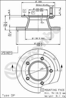 BREMBO 08518110 Fren Diski On Standard Mercedes-Benz