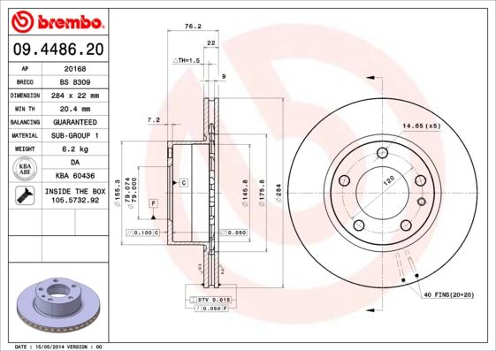 BREMBO 09448620 Fren Diski On Standard Bmw