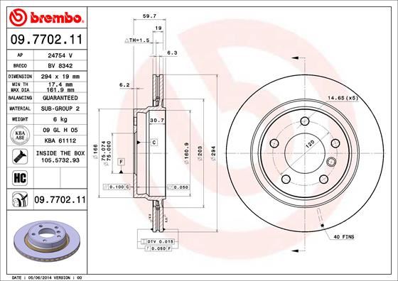 BREMBO 09770211 Fren Diski Arka Bmw E46