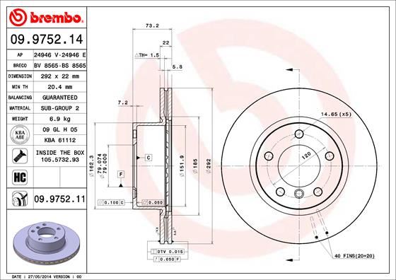 BREMBO 09975211 Fren Diski On Bmw E81 E82 E87 E88 E90